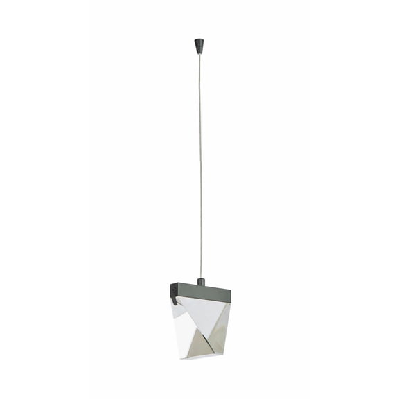 10069PN-MB-Atlas-Abra Lighting-Atlas - 5W 1 LED Pendant with Cord and Uni-Jack Plug-3 Inches Tall and 3.4 Inches Wide-Matte Black Finish