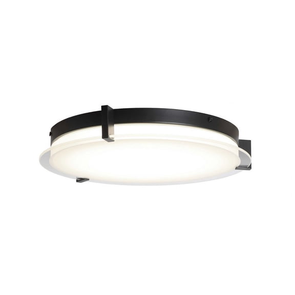 Abra Lighting Large Round Glass Low Profile Flushmount
