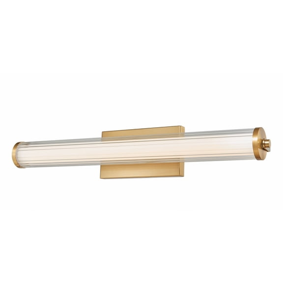 20160WV-BB-Macie-Abra Lighting-Macie - 20W 1 LED Bath Vanity-3.4 Inches Tall and 24 Inches Length-Brushed Brass Finish