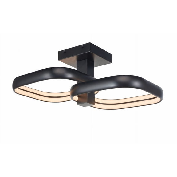 Abra Lighting - Rave - 44W 2 LED Dual Off-Set Twin Square Semi-Flush Mount-10