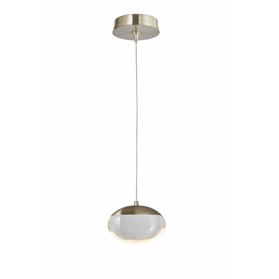 10061PN-BN-Athena-Abra Lighting-Athena - 6W 1 LED Pendant with Driver-1.2 Inches Tall and 5 Inches Wide-Brushed Nickel Finish
