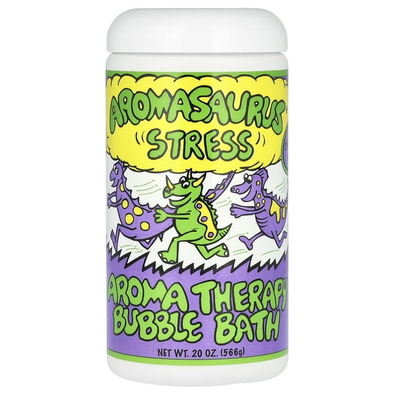 Abra Therapeutics Aromasaurus Stress, Aroma Therapy Bubble Bath For Children, 20 oz (566 g)