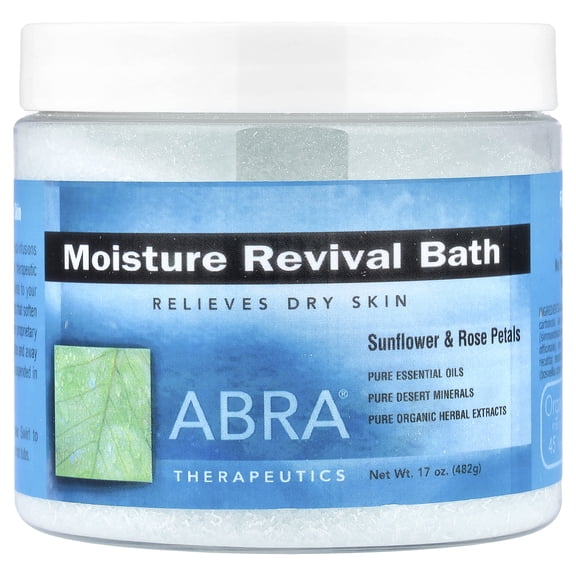 Abra Therapeutics Moisture Revival Bath, Sunflower & Rose Petals, 17 oz (482g)