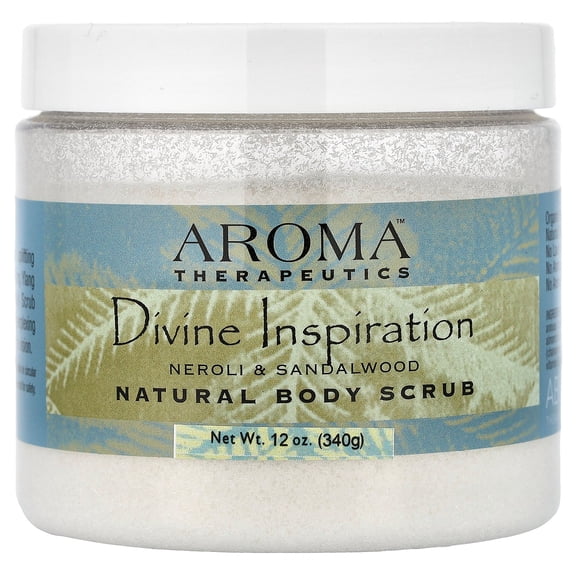Abra Therapeutics Natural Body Scrub, Divine Inspiration, Neroli & Sandalwood, 12 oz (340 g)