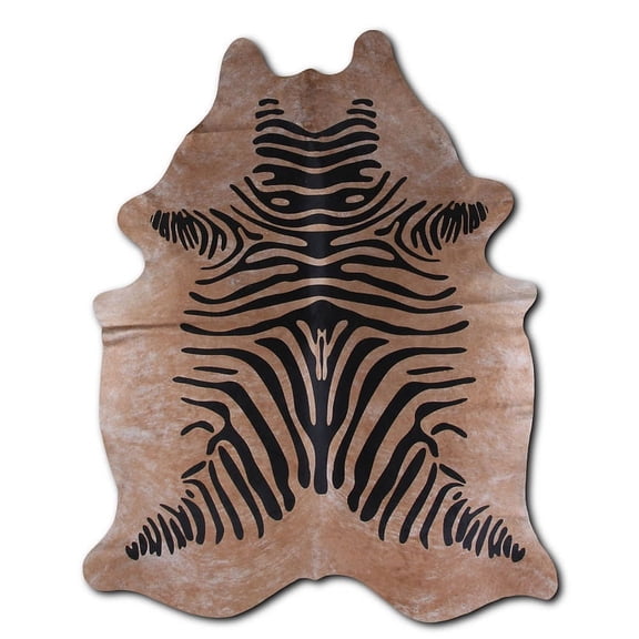 Abracadabra PRINTED cowhide rugs for sale ZEBRA ON BEIGE rug