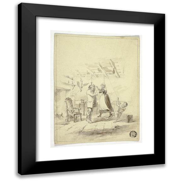 Abraham Cooper 12x14 Black Modern Framed Museum Art Print Titled - The Hanging