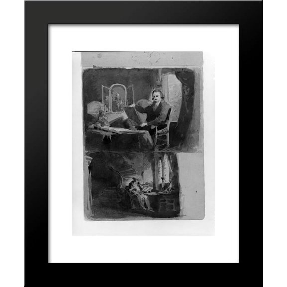 Abraham Francen, the Scholar (from Sketchbook) 20x24 Framed Art Print by Thomas Sully