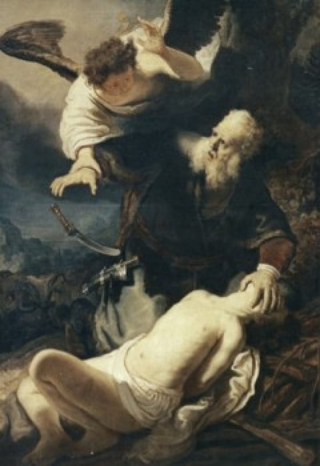 Abraham & Isaac Harmensz Van Rijn Rembrandt (1606-1669Dutch) Hermitage Museum St Petersburg Russia Canvas Art - Rembrandt Harmensz van Rijn (24 x 36)