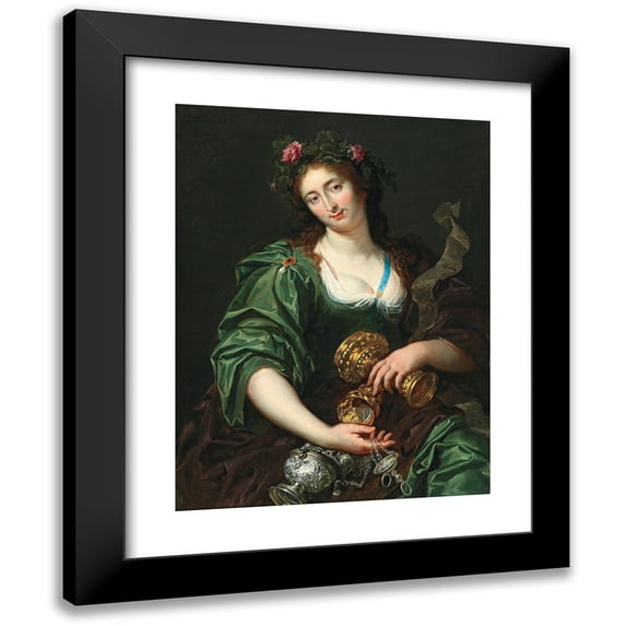 Abraham Janssens 12x14 Black Modern Framed Museum Art Print Titled - An Allegory of Fortune