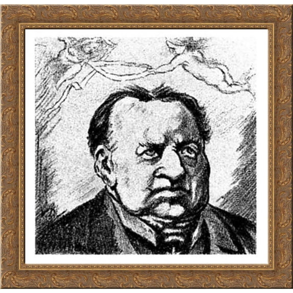 Abraham Kuyper 20x20 Gold Ornate Wood Framed Canvas Art by Theo van Doesburg