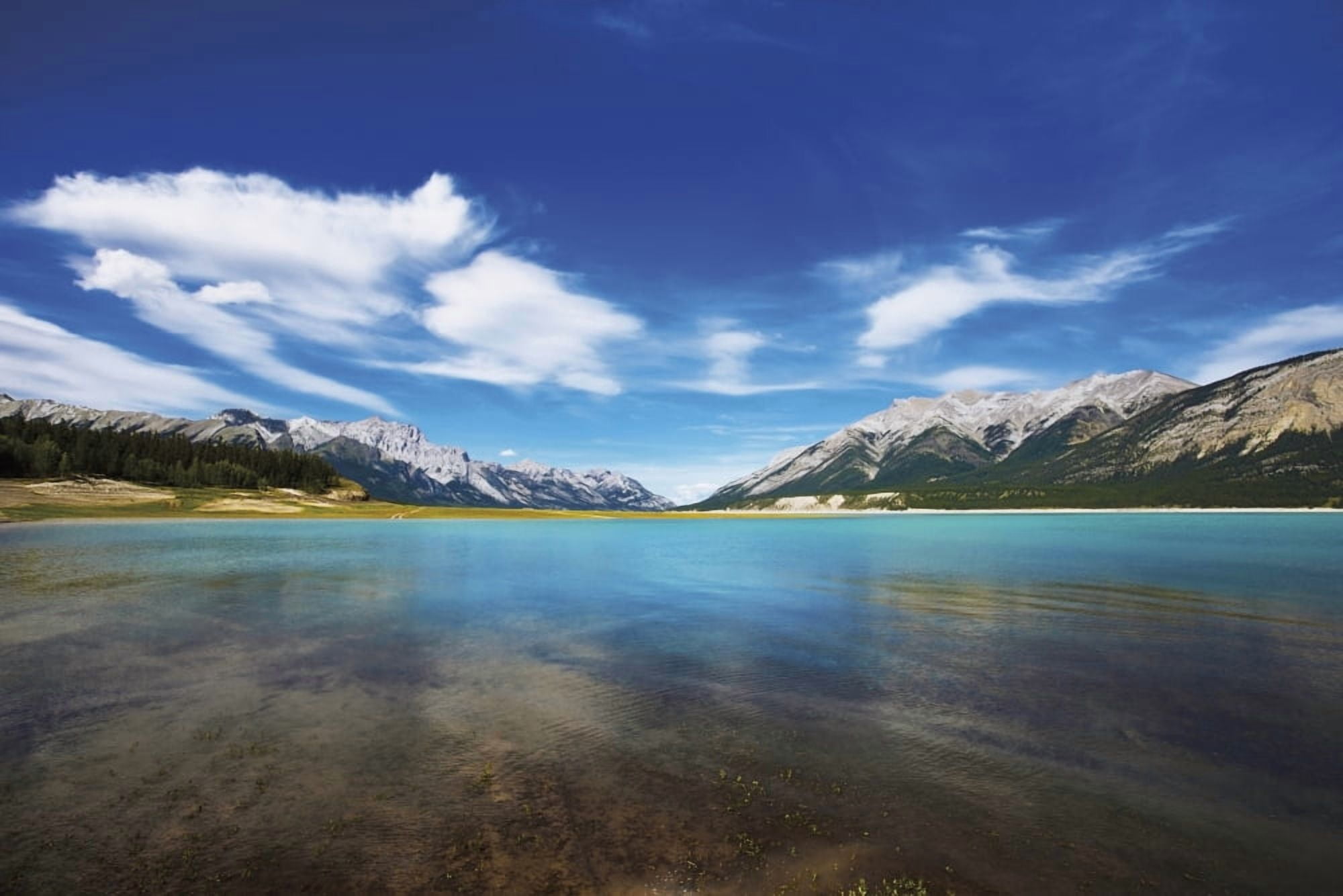 Abraham Lake Alberta Canada Canvas Art - Steve Nagy Design Pics (19 x 12)