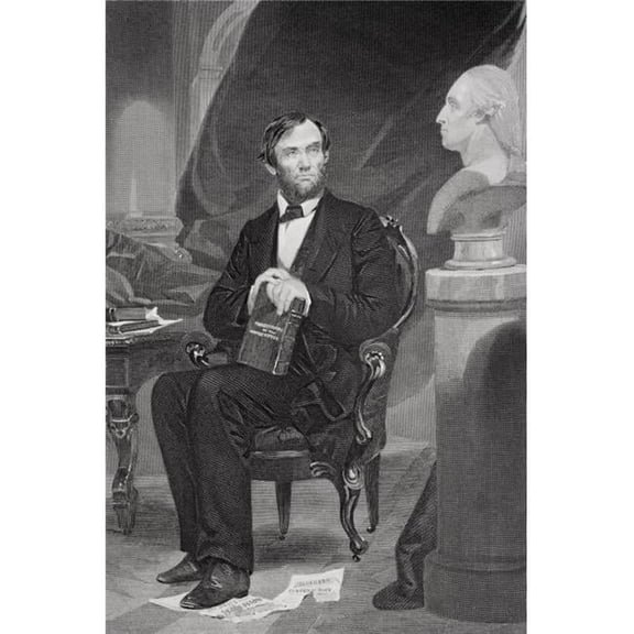 Abraham Lincoln 1809-65 16th President of The United States 1861-65 From Painting by Alonzo Chappel Print, Large - 22 x 34