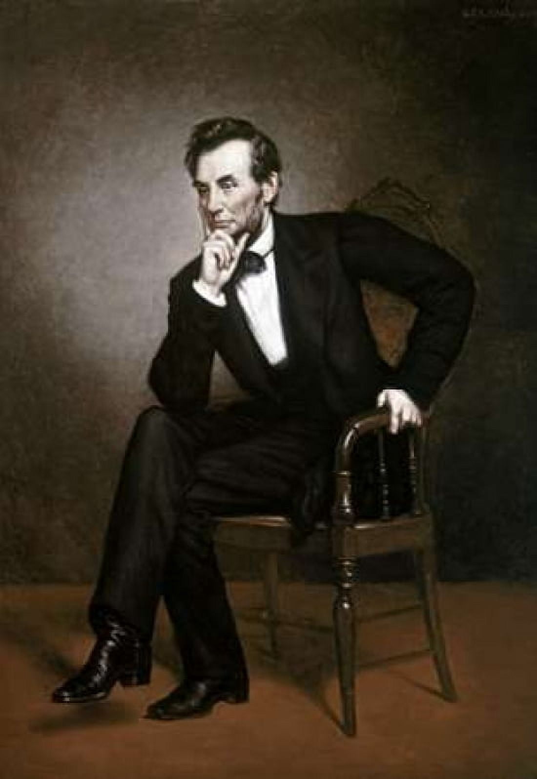 Abraham Lincoln Canvas Art - George Peter Alexander Healy (20 x 28)