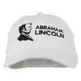 thumbnail image 1 of Abraham Lincoln Embroidered Washed Cap - White OSFM, 1 of 5