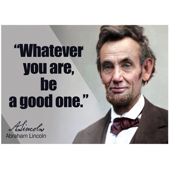 Abraham Lincoln Motivational Inspirational Posters Classroom Poster Growth Mindset Teachers Historical Memorabilia Decoration Educational Presidential Quotes Decor Teaching Gift Supplies Wall Art
