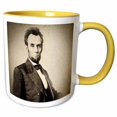 thumbnail image 1 of 3drose, Abraham Lincoln Stereoview Card Sepia, 11oz Two-tone Yellow Mug, 1 of 6
