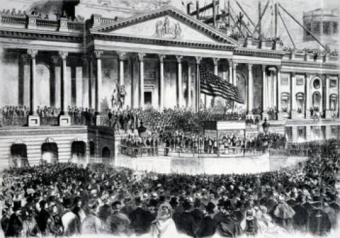 Abraham Lincolns Inauguration March 4th 1861 illustration Canvas Art - (18 x 24)