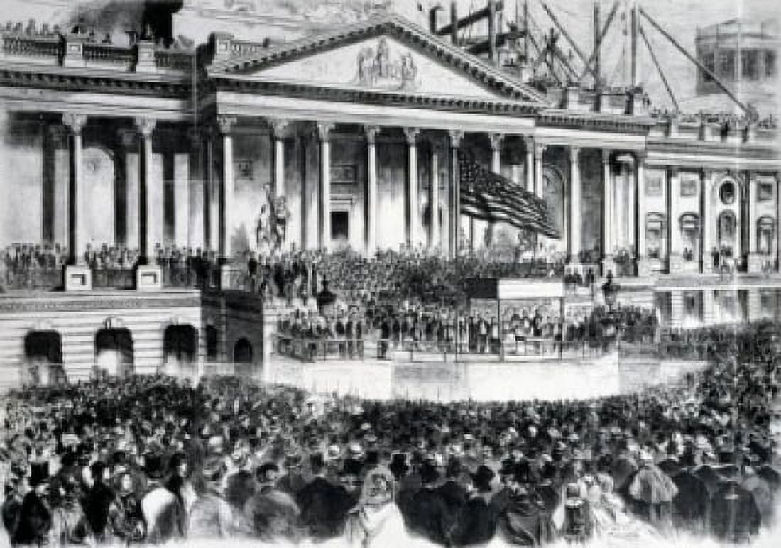 Abraham Lincolns Inauguration March 4th 1861 illustration Canvas Art - (24 x 36)
