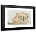 thumbnail image 1 of Abraham-Louis-Rodolphe Ducros 14x11 Black Modern Framed Museum Art Print Titled - Concorde Temple Within Walls of Old Agrigentum (1778), 1 of 5