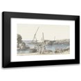 thumbnail image 1 of Abraham-Louis-Rodolphe Ducros 24x16 Black Modern Framed Museum Art Print Titled - View of Tarente and Haven of Luogo Vivo (1778), 1 of 1