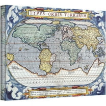 Abraham Ortelius "Typus Orbis Terrarum" Gallery-Wrapped Canvas
