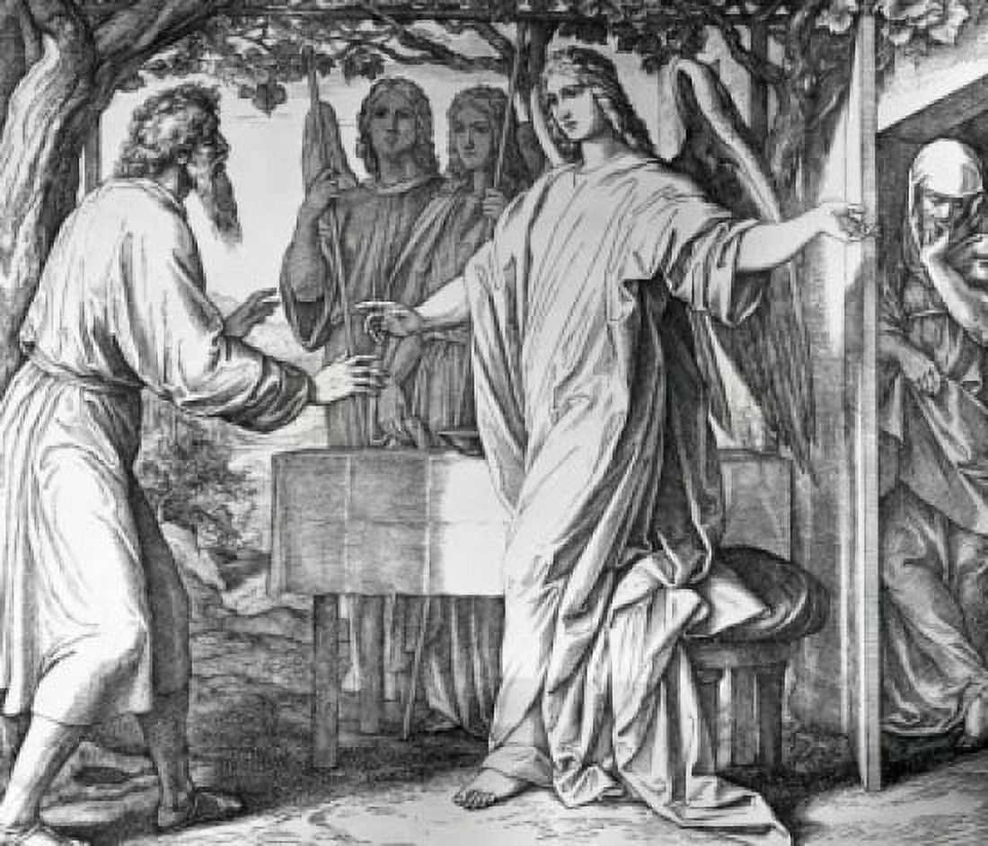 Abraham Receives the Message from God that he Shall Have a Son by Julius Schnorr von Carolsfeld (1794-1872) Canvas Art - Julius Schnorr von Carolsfeld (18 x 24)
