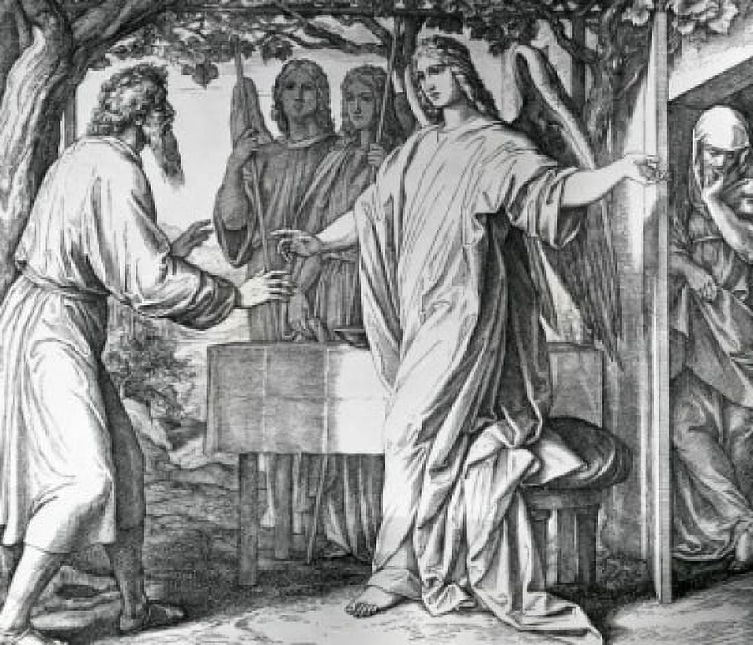 Abraham Receives the Message from God that he Shall Have a Son by Julius Schnorr von Carolsfeld (1794-1872) Canvas Art - Julius Schnorr von Carolsfeld (24 x 36)