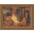 thumbnail image 1 of Abraham Receives the Three Angels 24x20 Gold Ornate Wood Framed Canvas Art by Rembrandt, 1 of 2