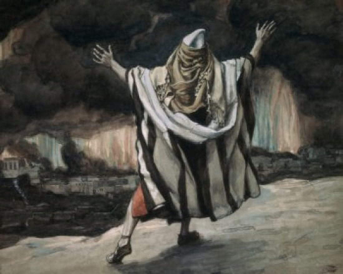 Abraham Sees Sodom in Flames James Tissot (1836-1902 French) Jewish Museum New York USA Canvas Art - James Tissot (18 x 24)