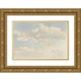 thumbnail image 1 of Abraham Teerlink 18x14 Gold Ornate Wood Frame and Double Matted Museum Art Print Titled - Clouds Against Blue Sky (1786 - 1857), 1 of 4