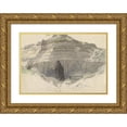 thumbnail image 1 of Abraham Teerlink 24x17 Gold Ornate Framed and Double Matted Museum Art Print Titled - Steengroeve (1810 - 1857), 1 of 4