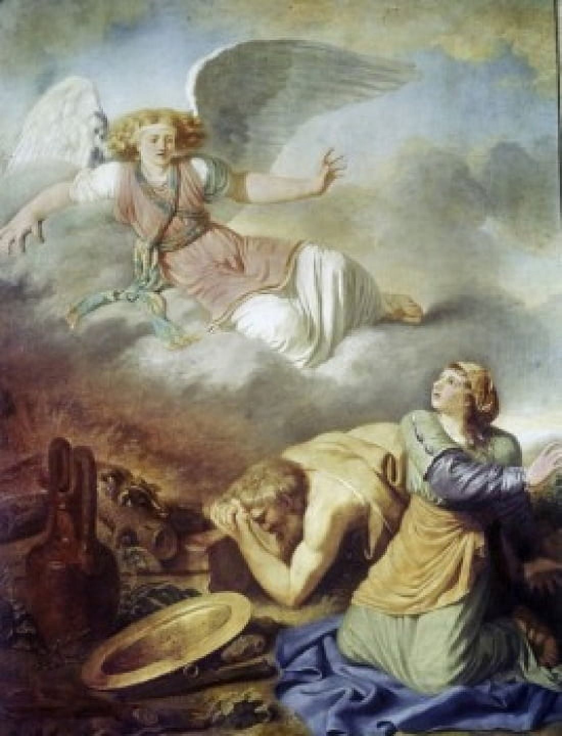 Abraham Thanking God for Rendering Him a Son 1750 M Melling (1724-1796 French) Canvas Art -  (24 x 36)