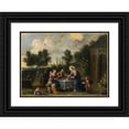 thumbnail image 1 of Abraham Willemsen 18x14 Black Ornate Wood Framed Double Matted Museum Art Print Titled - A Scene from the Life of Saint Elizabeth of Hungary, 1 of 5