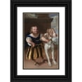 thumbnail image 1 of Abraham Wuchters 11x14 Black Ornate Wood Framed Double Matted Museum Art Print Titled: The Elector of Saxony's Italian Dwarf, Giachomo Favorchi with Princess Magdalene Sibylle's Dog, Raro (1, 1 of 5