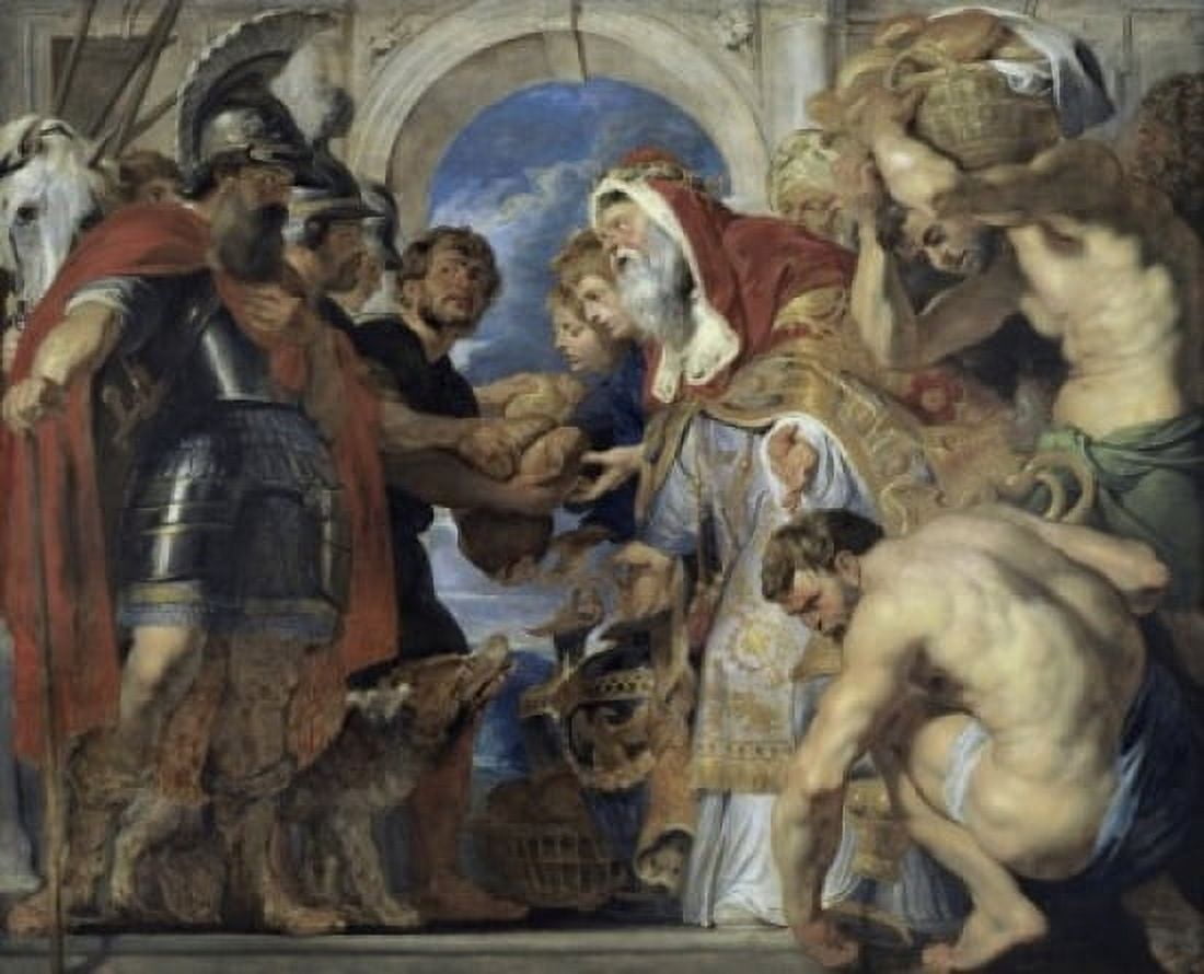 Abraham and Melchizedek Peter Paul Rubens (1577-1640Flemish) Musee des Beaux-Arts Caen France Canvas Art - Peter Paul Rubens (24 x 36)