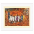 thumbnail image 1 of Abraham and the Three Angels - From an Original Color Painting by Marc Chagall c.1966 - Fine Art Rolled Canvas Print (Unframed) 16in x 20in, 1 of 4