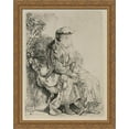thumbnail image 1 of Abraham caressing Isaac 28x34 Large Gold Ornate Wood Framed Canvas Art by Rembrandt, 1 of 2