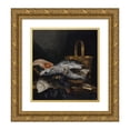 thumbnail image 1 of Abraham van Beyeren 15x16 Gold Ornate Wood Frame and Double Matted Museum Art Print Titled - Dead Fish, 1 of 4