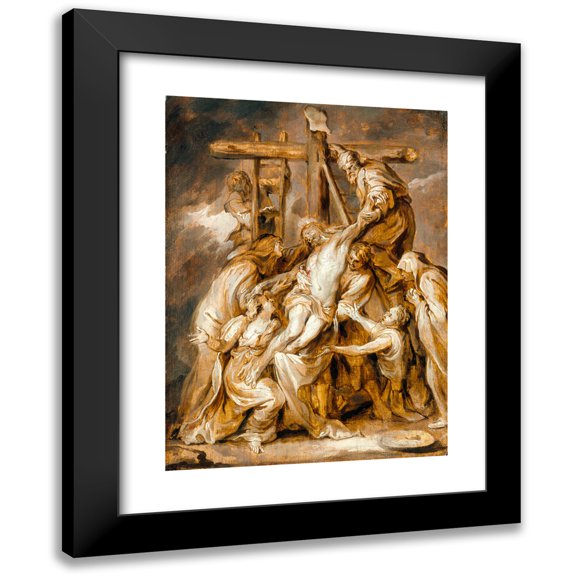 Abraham van Diepenbeeck 11x14 Black Modern Framed Museum Art Print Titled - The Deposition (circa 1645)