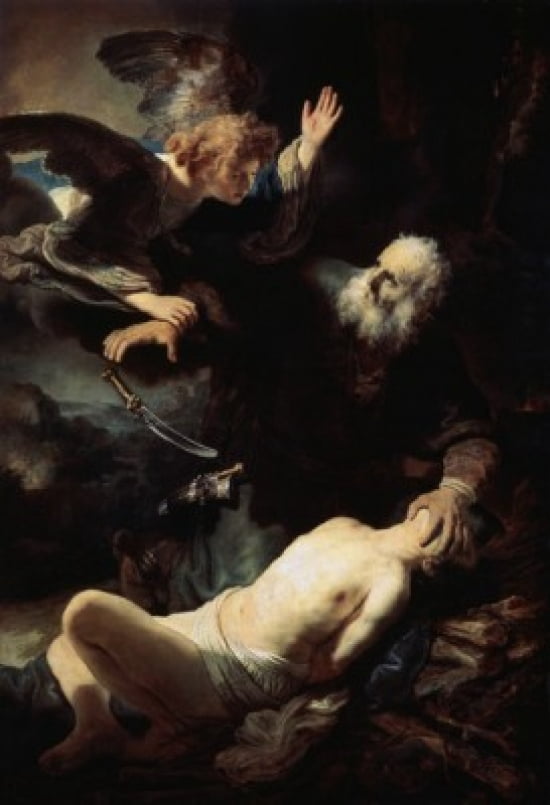 Abrahams Sacrifice 1635 Rembrandt Harmensz van Rijn (1606-1669 Dutch) Painting State Hermitage Museum St Petersburg Russia Canvas Art - Rembrandt Harmensz (18 x 24)