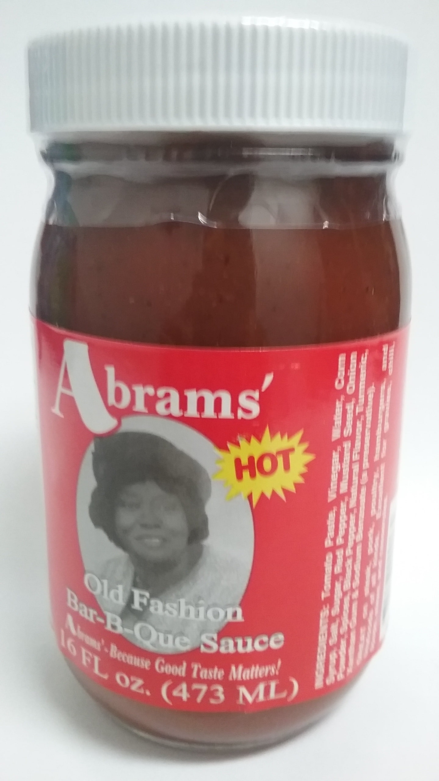 Abrams Spicy Hot BBQ Sauce, 16 oz