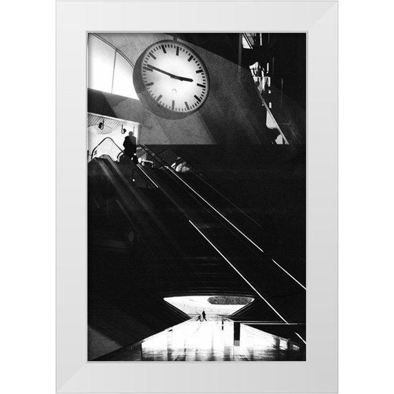 Abrantes, Paulo 17x24 White Modern Wood Framed Museum Art Print Titled - Ascend A Fall
