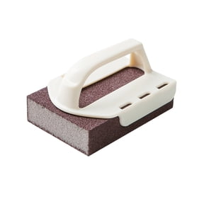 Abrasive Cleaning Sponge with Replaceable Handle, Diamond Grit Pot Scrubber for Kitchen, Rust Eraser Pad for Cast Iron, Non-Scratch Flexible Scrubber for Pans, Reusable Multi-Surface Cleaner