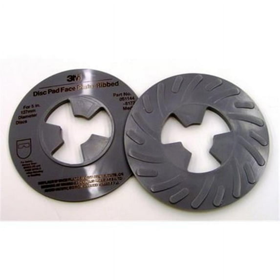 Abrasive Disc Pad Face Plate Ribbed Black, 5 In.