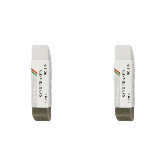 Abrasive Eraser for Ink - 2-Pack Sanding Eraser - Ballpoint and Gel Ink Eraser - Heavy Duty Cleaning Eraser