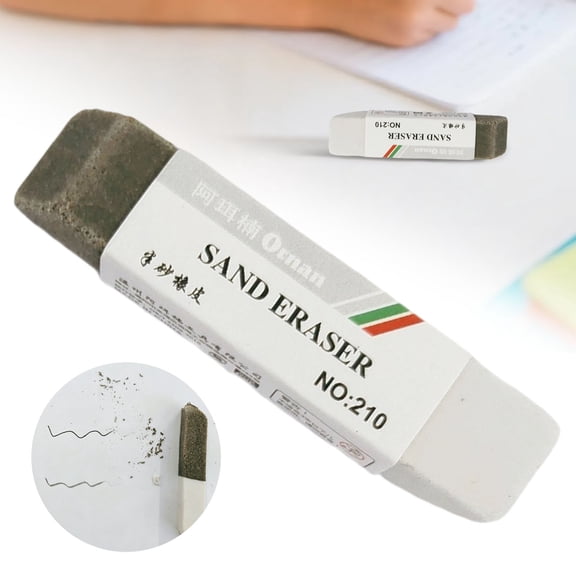 Abrasive Ink Eraser for Pen, Ballpoint and Gel Ink, Rubber Eraser for Students, Exam Preparation and Drawing