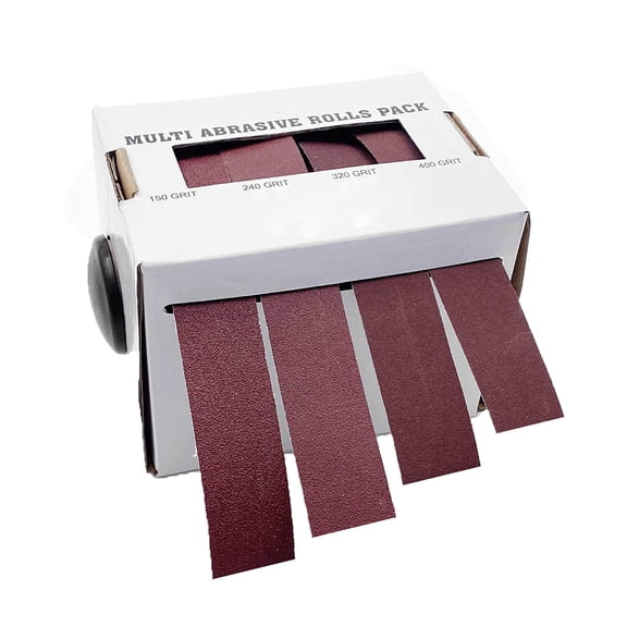 Abrasive Paper 4pc Sandpaper Variety Pack with Dispenser Drawable Emery Cloth Roll Metal Glass Carpentry Sanding Paper (4rolls 6meters)