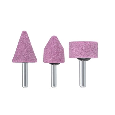Uxcell 5pcs Mounted Grinding Stone 1/4\" Shank 1.5-inch Dia Corundum Grinding Wheel Polishing Head For Rotary Tool