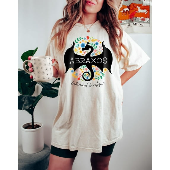 Abraxos Botanical Boutique T-Shirt LICENSED Sarah J. Maas The Thirteen Wyvern Crewneck Shirt Manon Dragon Kingdom of Ash ToG All Size S-5Xl