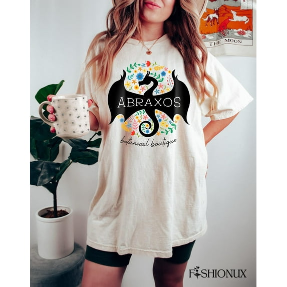 Abraxos Botanical Boutique T-Shirt, Licensed, Sarah J. Maas The Thirteen Wyvern Crewneck Shirt Manon Dragon Kingdom Of Ash Tog SWEATSHIRT All Size S-5XL